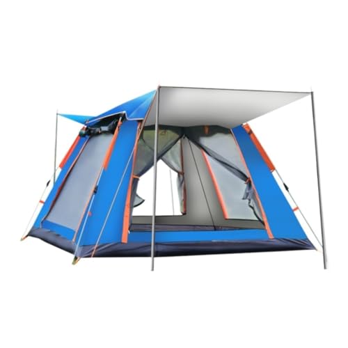 Zelt aufblasbar Automatisches, Schnell Zu Öffnendes Federzelt for Den Außenbereich, Doppelschichtzelt for 4–5 Personen, Outdoor-Bergcampingzelt Camping Tent (Color : Blue, Size : B) von BAOSHUPINGY