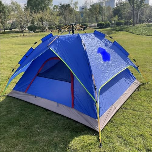 Zelt aufblasbar Im Freien Regensicheres 3-4 Personen Vollautomatisches Tragbares Outdoor-Camping-Doppelschicht-Automatik-Campingzelt Camping Tent von BAOSHUPINGY