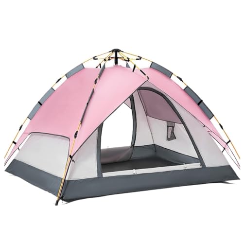 Zelt aufblasbar Outdoor-Campingzelt, Vollautomatisches Zelt, Tragbares Camping, Verdicktes Sonnenschutzzelt, Campingausrüstung Camping Tent (Color : Pink, Size : A) von BAOSHUPINGY