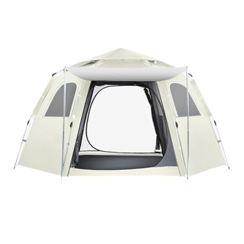 Zelt aufblasbar Sechseckiges Familienzelt, Verdicktes Regen- Und Sonnensicheres Strandzelt, Outdoor-Camping-Schnellöffnungszelt Camping Tent (Color : M, Size : A) von BAOSHUPINGY