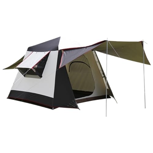 Zelt aufblasbar Vollautomatisches, Doppelschichtiges, Sonnen- Und Regensicheres Campingzelt Aus Aluminiumlegierung for Den Außenbereich, Mehrpersonenzelt Camping Tent (Color : K, Size : A) von BAOSHUPINGY