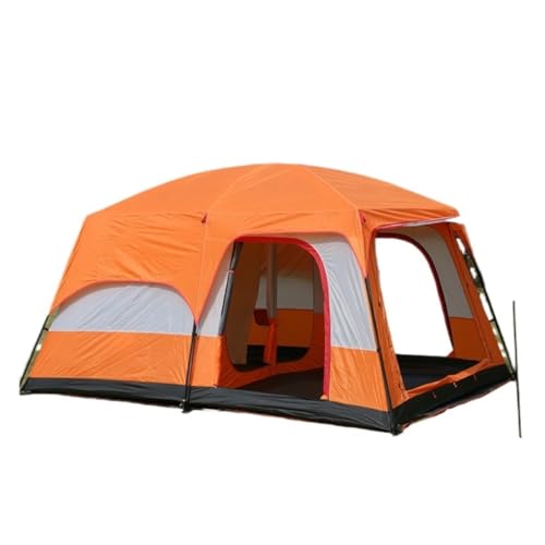 Zelt aufblasbar Zwei Schlafzimmer Und EIN Wohnzimmer, Outdoor-Zelt, Luxuriöses Zelt, Regen- Und Sonnensicheres Camping-Familien-Grillzelt Camping Tent (Color : Orange, Size : B) von BAOSHUPINGY