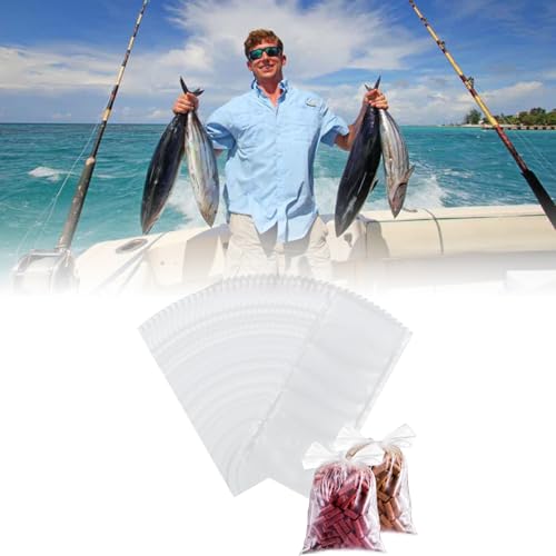BAOSROY PVA Beutel Angeln,120pcs PVA Beutelen Karpfenangeln,Schnell Auflösende PVA Bags,PVA Wasserlöslich Baits Bags,für Karpfenköder Dissolving Schnell Lure Taschen von BAOSROY