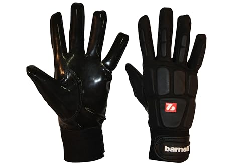 BARNETT FKG-03 American Football Handschuhe Linemen Profi, OL,DL Black (S) von BARNETT