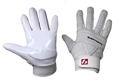 FLG-03 American Football Handschuhe Linemen Profi, OL,DL, Weiß (M) von BARNETT