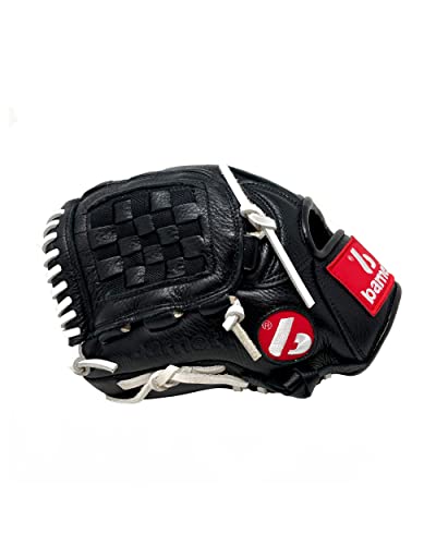 GL-115 REG schwarz Baseball Handschuh, Echtleder, Wettkampf, Infield 11.5, (Rechte Hand Wurf) von BARNETT