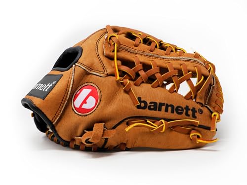 SL-115 RH braun Baseball Handschuh, Schweinsleder, Infield/Outfield 11,5 (für Linkshänder, Wird an der rechten Hand getragen) von BARNETT