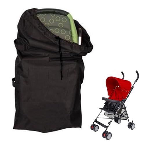 Kinderwagen Tasche für Flugzeug Reisen, Kinderwagen, Transporttasche Flugzeug, Transporttasche für Kindersitz, Schutzhülle für Kinderwagen, Wasserdicht Schutzhülle für Kinderwagen für Baby, Schwarz von BASTOUR