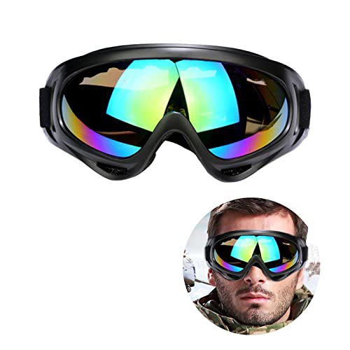 Unisex Skibrille, Ski Snowboard Brille, Anti Fog UV Schutzbrille, UV-Schutz Goggle, Motorradbrillen, Motocross Brille, Schneebrille Helmkompatibel, Sportbrille für Skifahren Motorrad Fahrrad Skaten von BASTOUR