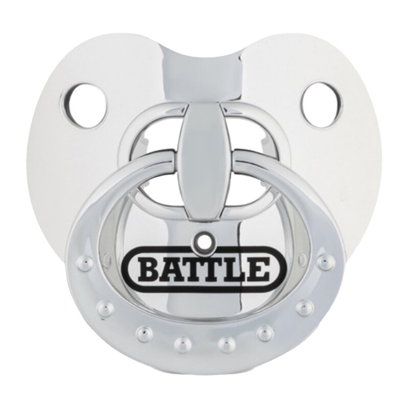 BATTLE Binky Chrome Oxygen Football Mouthguard - chrome silber von BATTLE
