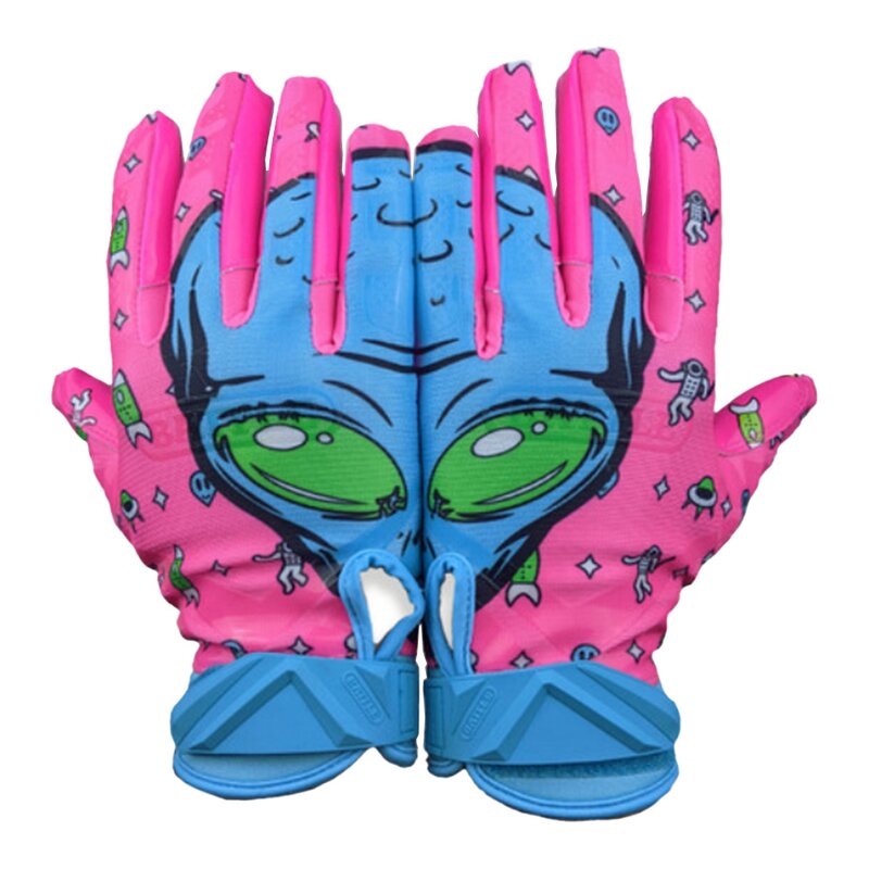 Battle "Alien" Cloaked Receiver Handschuhe - pink-blau Gr.L von BATTLE