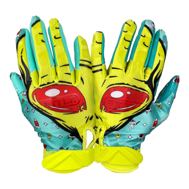 Battle "Alien" Cloaked Receiver Handschuhe - türkis-grün Gr.XL von BATTLE