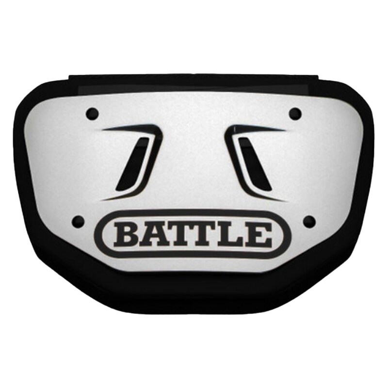 Battle Chrome Football Back Plate, Back Bone - metallic silber von BATTLE