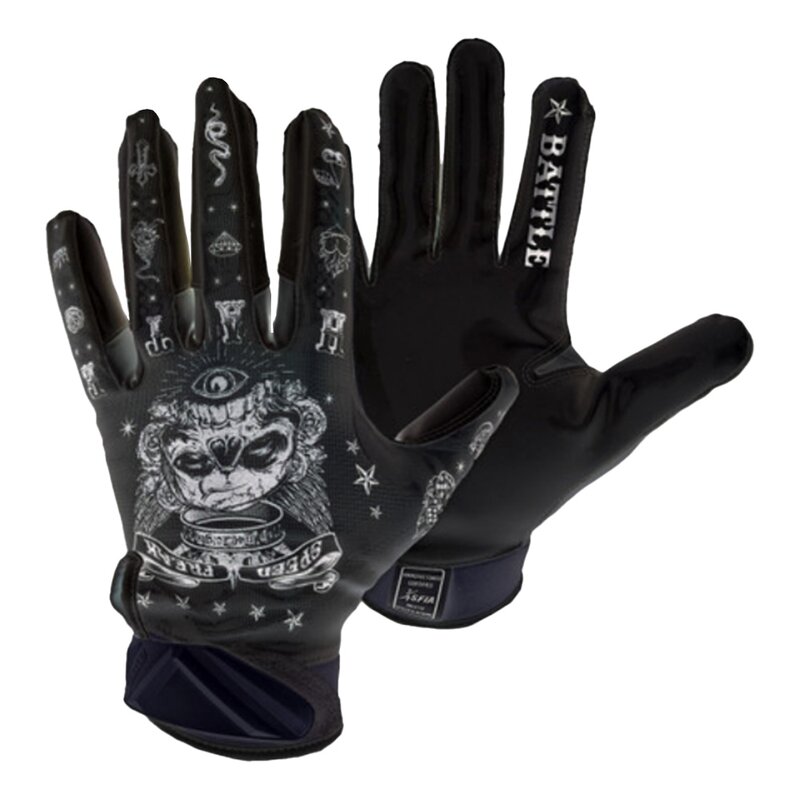 Battle "Speed Freak" Cloaked Receiver Gloves - schwarz Gr.L von BATTLE