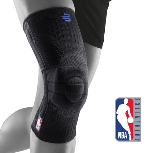 BAUERFEIND Men's Run Performance Kniebandage Unisex für Basketball, Schwarz, L von BAUERFEIND