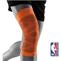 BAUERFEIND NBA Kompressions-Kniebandage Orange, New york Knicks XL von BAUERFEIND