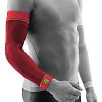 BAUERFEIND Sports Kompressionsbandage Arm rot Shorts L von BAUERFEIND