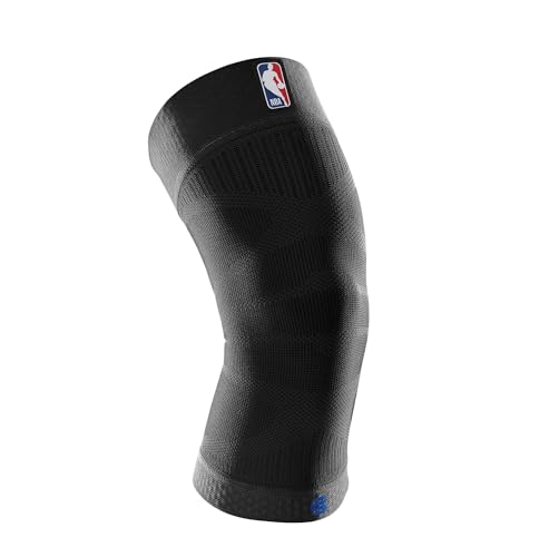 BAUERFEIND Unisex-Adult Sports Compression Knee Support Kniebandage, NBA Schwarz, M von BAUERFEIND