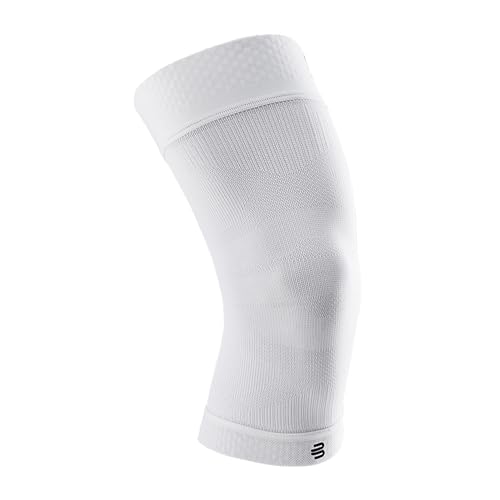 BAUERFEIND Unisex-Adult Sports Compression Knee Support Kniebandage, Weiß, L von BAUERFEIND
