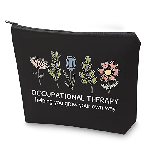 BAUNA Occupational Therapist Appreciation Gift OT Pencil Case Occupational Therapy Helping You Grow Your Own Way Make-up-Tasche mit Reißverschluss, Bl Ot Way, Nein von BAUNA