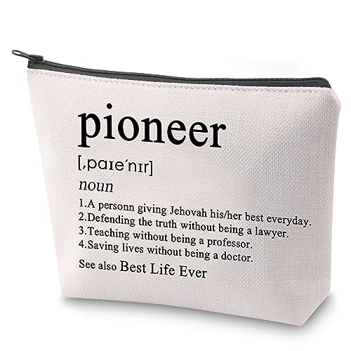 JW Pioneer Definition Kosmetiktasche JW Pioneer Survival Kit Pioneer Make-up-Tasche mit Reißverschluss JW Pioneer Geschenk, Pionier Definition, Nein von BAUNA