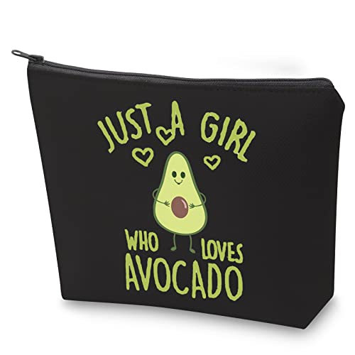 Just A Girl Who Loves Avocados Make-up-Tasche Acocado-Liebhaber Geschenk lustige Avocados Kosmetiktasche lustige Avocados Kosmetiktasche, Bl Avocado von BAUNA