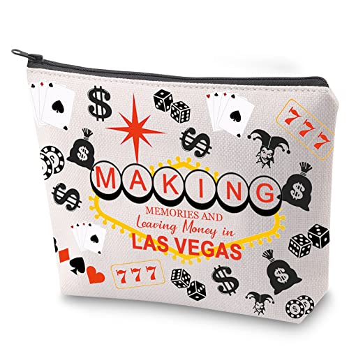 Las Vegas Trip Reisetasche Gambling Lover Geschenk Gambler Survival Kit Casino Poker Gambling Make-up Tasche mit Reißverschluss Vegas Urlaub Geschenk, Las Vegas, Nein von BAUNA