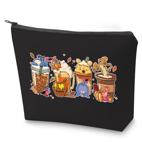 Pooh Bear Kosmetiktasche, Cartoon-Kaffeetasse, Make-up-Tasche mit Reißverschluss, Cartoon-Bär, Esel, Schwein, Tiger, Kaffeetasse, Kulturbeutel, Bl Pooh Cup, Nein von BAUNA