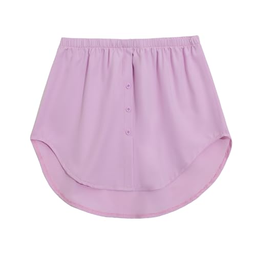 BAWUTZ Damen Mini Unterrock Lower Skirt, A-Linie Halbkörper Rock Fart Abdeckung Vorhänge Lower Skirt,Hemdrock Unterzie Shirt Verlängerung Extender Blusen Rock für Pullover (Rosa,3XL) von BAWUTZ