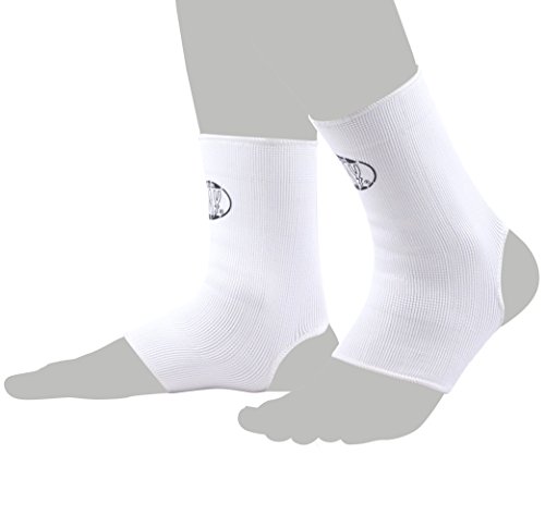 BAY® 2X elastische Fußbandagen, Fußgelenkbandagen, weiß, Größe XL von BAY