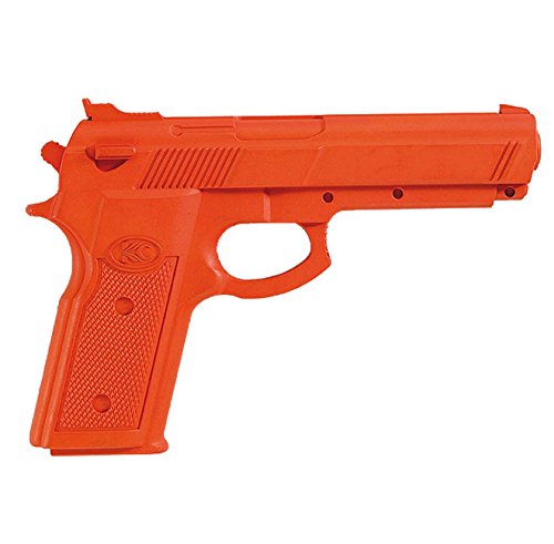 BAY® Gummipistole Trainingspistole Pistole Gummi 22 cm SV Kunststoff Übungspistole Attrappe … (orange) von BAY