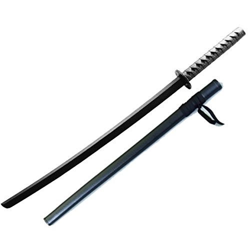 BAY® Set Angebot Katana mit Scheide SAYA aus Polypropylen Bokken Attrappe Training Samuraischwert Schwert Samurai schwarz aus TPR- Kunststoff 100 cm Trainingsschwert von BAY