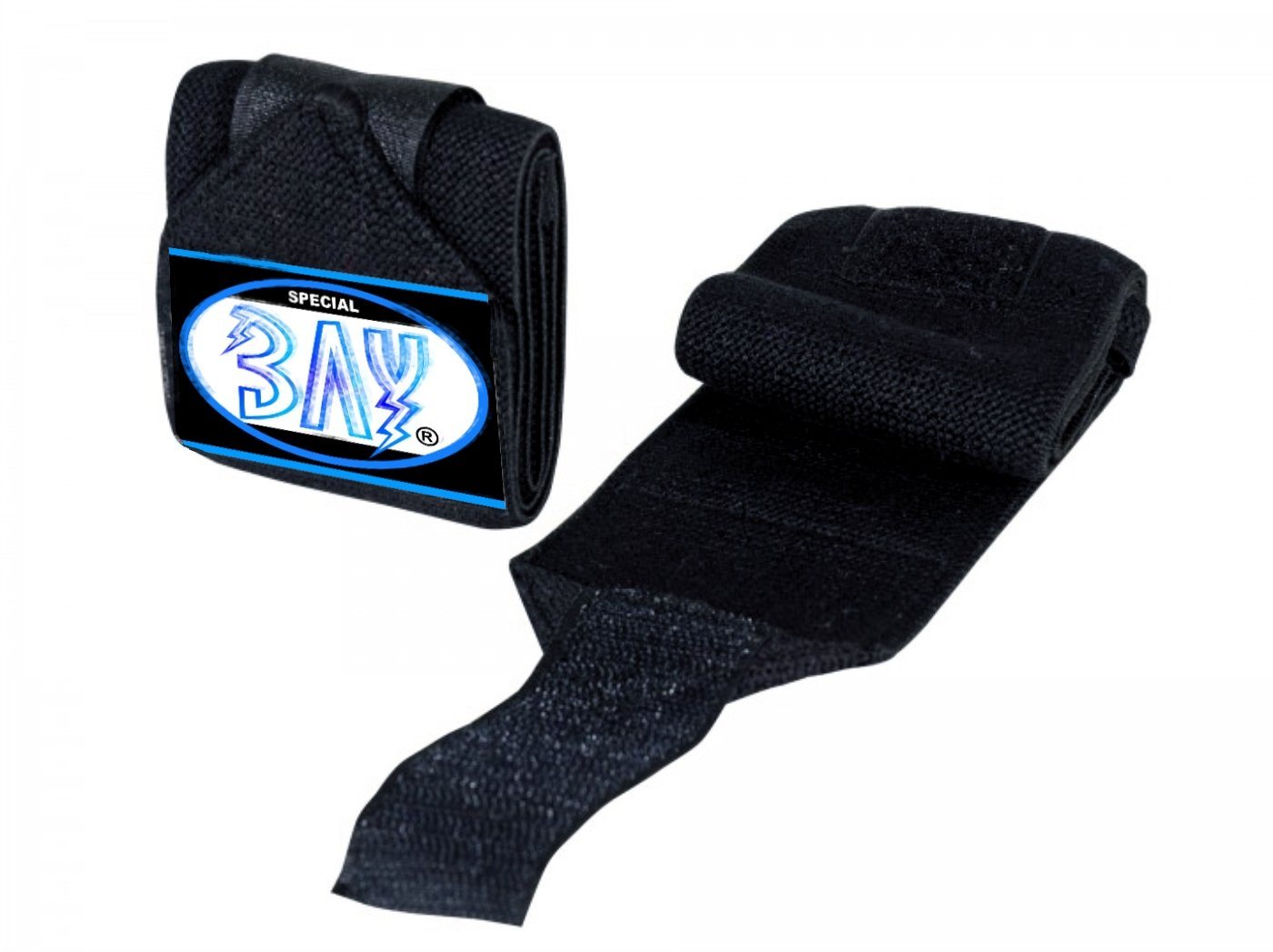 BAY-Sports Ellenbogenschutz Ellbogenbandagen extrem zum Wickeln Kraftsport BAY Wrist Wraps, Klettverschluss, besonders fest fixierbar, 3 Farben von BAY-Sports