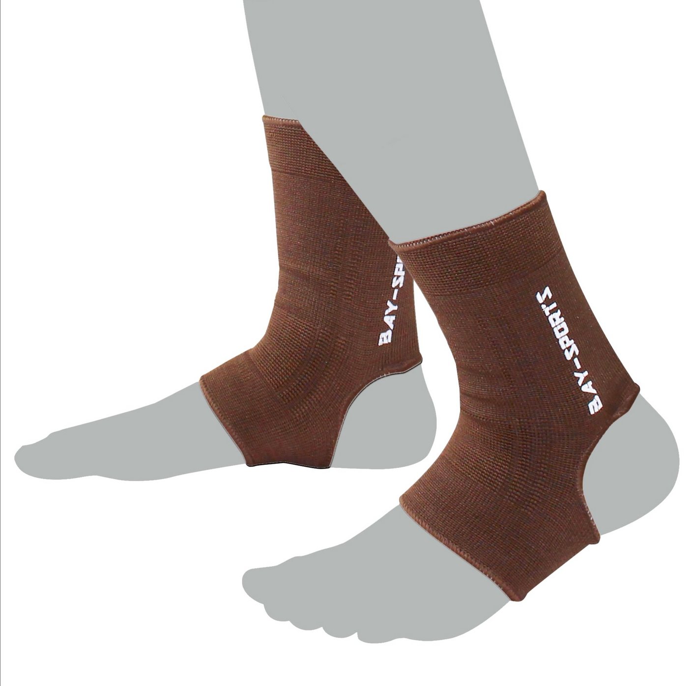 BAY-Sports Fußbandage Uni Knöchelbandage Fußgelenkbandage Sprunggelenk Uni braun, werden von BAY-Sports