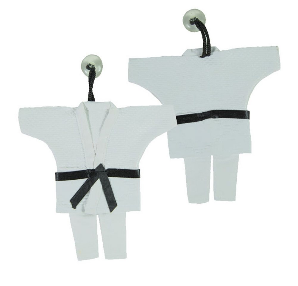 BAY-Sports Karateanzug Mini Karatejacke mit Saugnapf Anhänger Deko Auto Karate Jacke klein (Taekwondo, Ju Jutsu, Judo, 1 Stück) von BAY-Sports