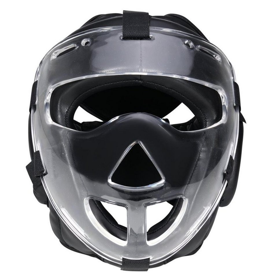 BAY-Sports Kopfschutz Kampfsport Plexiglas Maske Krav Maga Boxen MMA Kopfschutz, WP mit abnehmbarer Plexiglas, Vollkontakt, S - XL von BAY-Sports