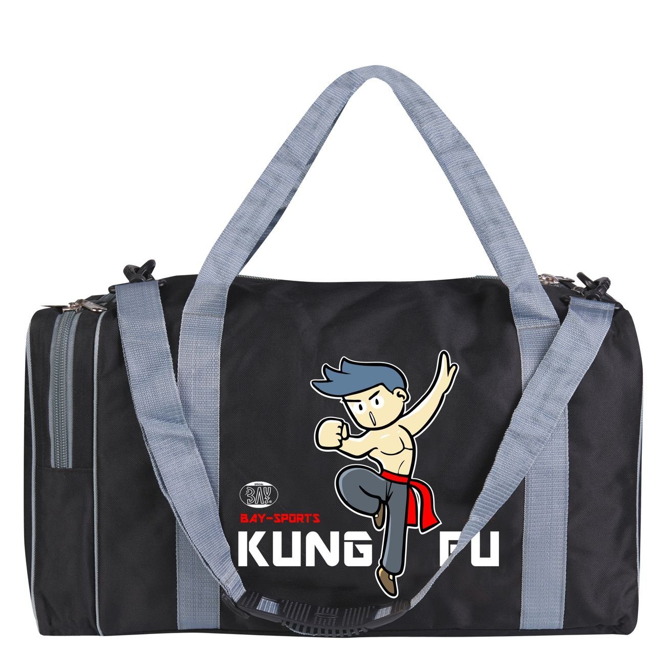 BAY-Sports Sporttasche Sporttasche für Kinder Kung Fu schwarz/grau 50 cm von BAY-Sports