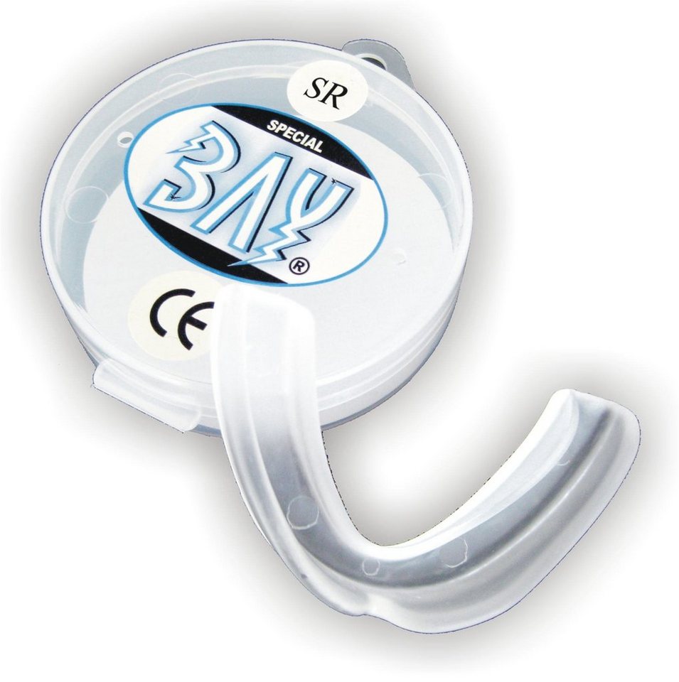 BAY-Sports Zahnschutz Zahnschützer mit Klick Box Erwachsene transparent, Mundschutz Sport von BAY-Sports