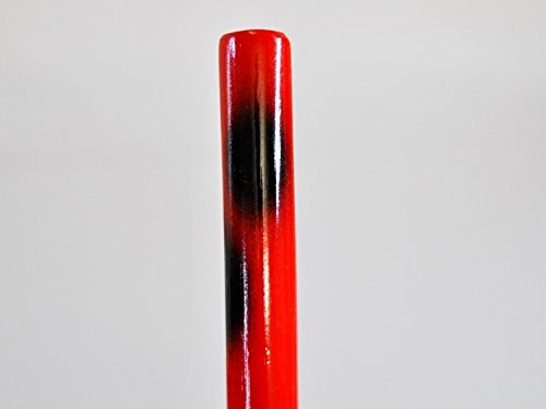 BAY® Escrima- Schlagstock 65 cm rot-schwarz lackiert farbig Flecken Rattan Kampfstock Stock Budo Arnis Kali Stöcke von BAY