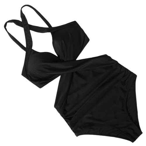 BAYAJIAZ Bikini EIN Stück Badeanzug Frauen Badebekleidung Solid Bauchkontrolle Badeanzüge Sommerschwimmen-b4618bk-m von BAYAJIAZ