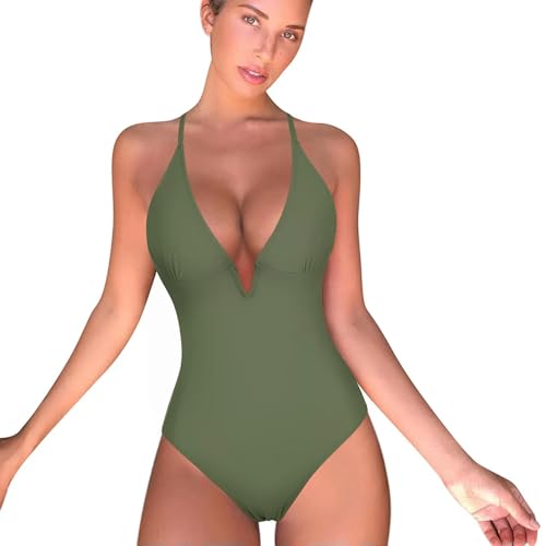 BAYAJIAZ Bikini Push -up One -stück Badeanzug Frauen Strandkleidung Monokini Plus Größe Solid Badeanzüge Badezusammenzug Badeanzug Frauen-b5136ag-xl von BAYAJIAZ