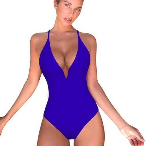 BAYAJIAZ Bikini Push -up One -stück Badeanzug Frauen Strandkleidung Monokini Plus Größe Solid Badeanzüge Badezusammenzug Badeanzug Frauen-b5136cb-m von BAYAJIAZ