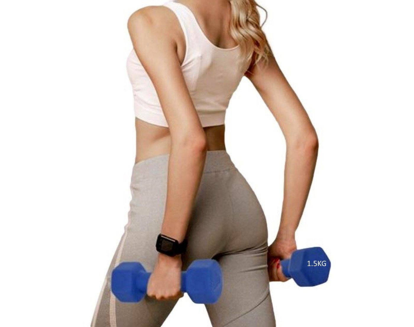 BAYLI Kurzhantel 1,5 kg Neopren Kurzhantel für Damen Gymnastik - Pilates -Yoga Hantel von BAYLI