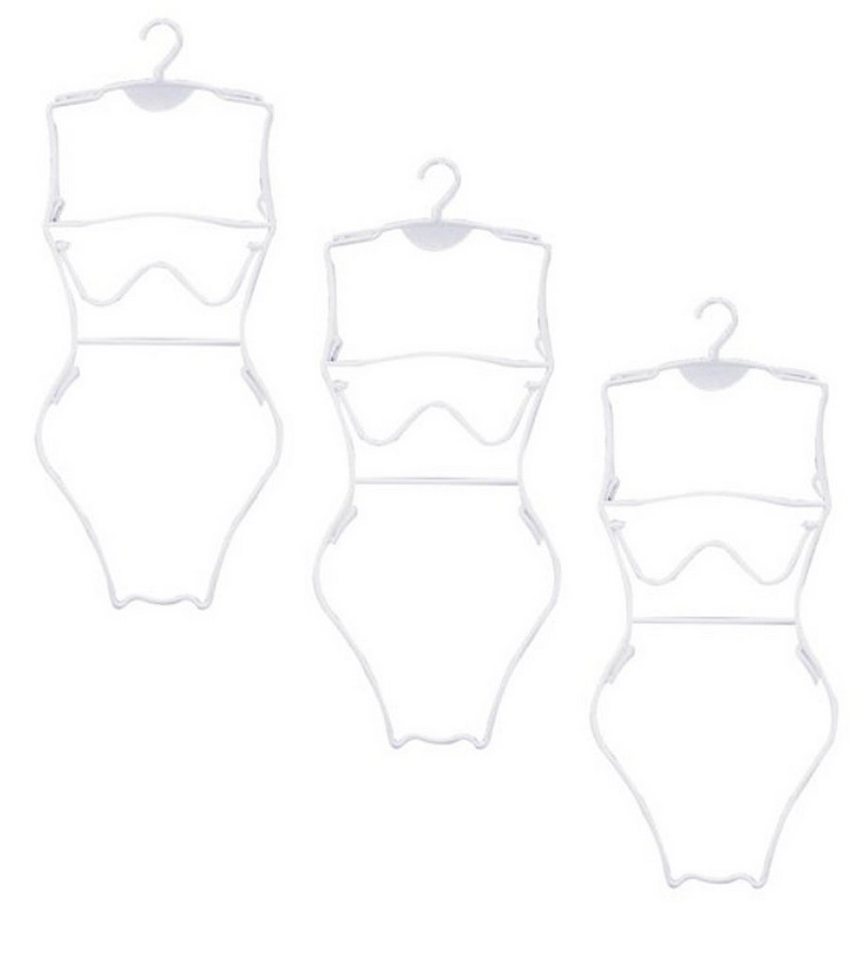 BAYLI Türgarderobe 3er Set - Badeanzug Kleiderbügel aus Kunststoff, 73 cm Körperförmiger von BAYLI
