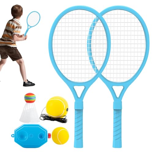 BBAUER Tether Tennis-Set,Tennis-Übungs-Rebounder - String Ball Interaktives Tennistraining Rebound-Bälle | Übungsausrüstung, Eltern-Kind-Aktivitäten für Anfänger, Kinder, Jungen und Mädchen von BBAUER