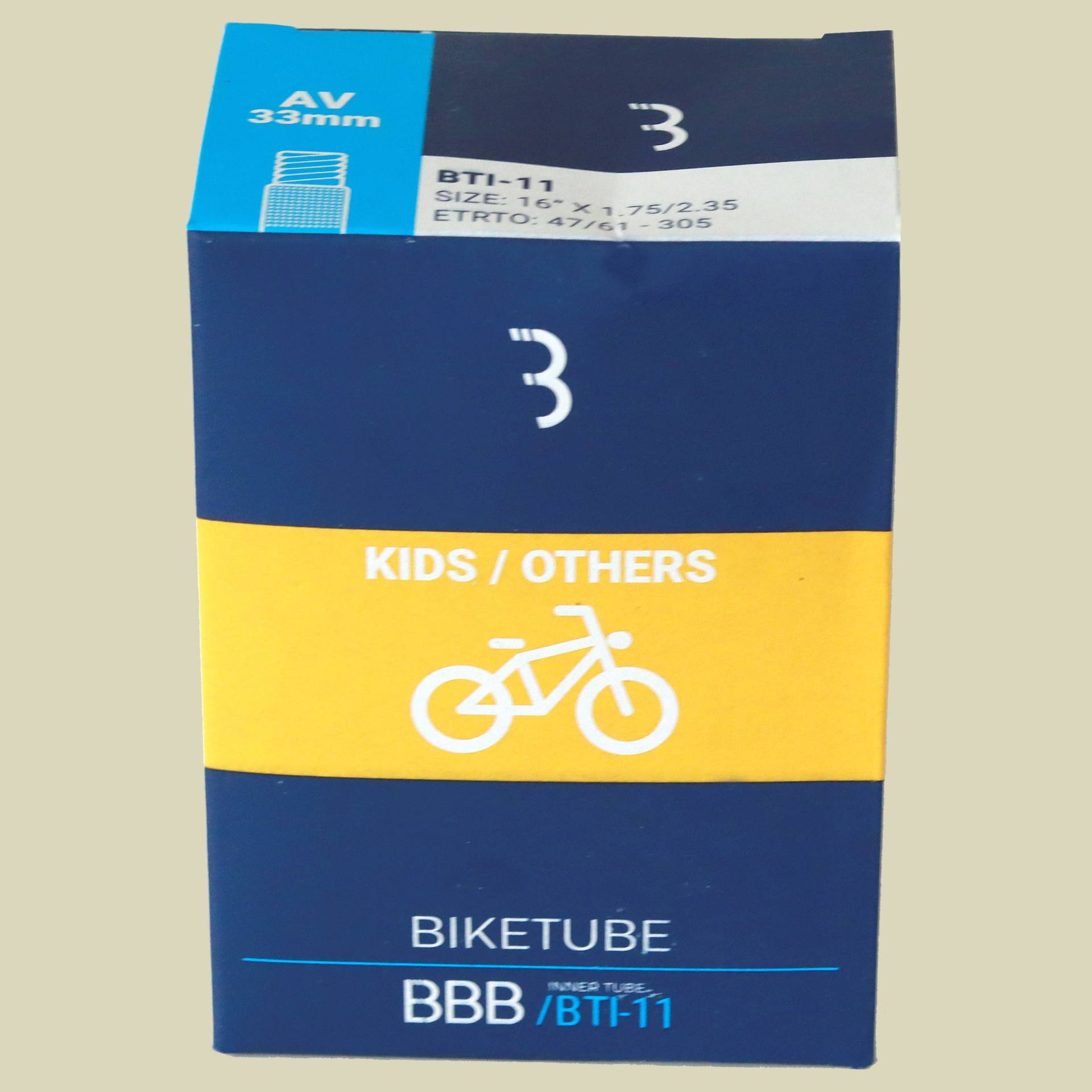 BTI-11 BikeTube 16 AV 16" x 1.75/2.35 von BBB Cycling