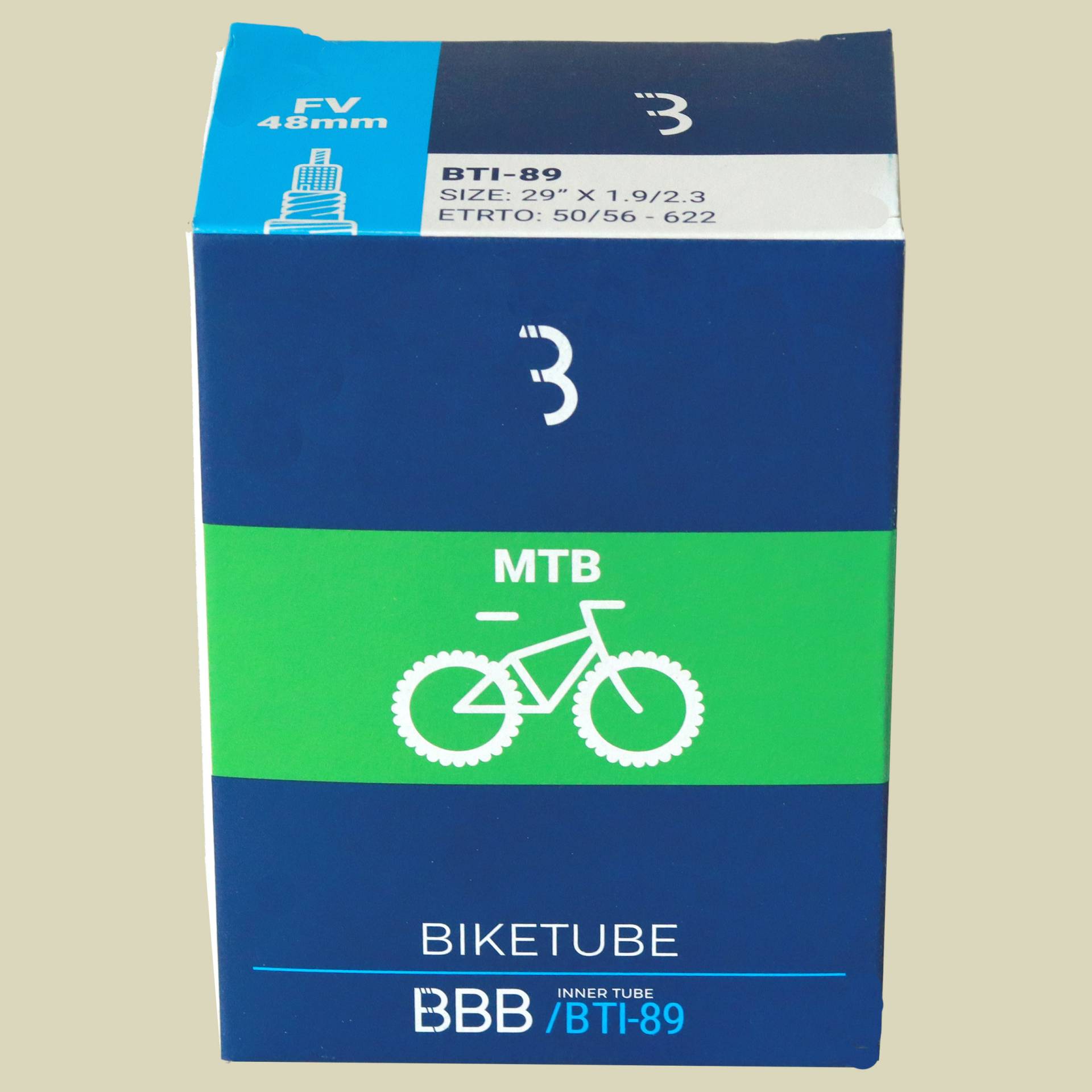 BBB Cycling BTI-89 BikeTube 29 FV48 Fahrradschlauch 29'' x 1.9/2.3 von BBB Cycling
