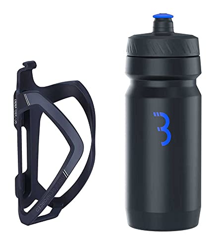 BBB Cycling Fahrrad FlexCage CompTank Kombination aus Wasserflasche und Halter, Schwarz/Blau, One Size, Einheitsgröße von BBB