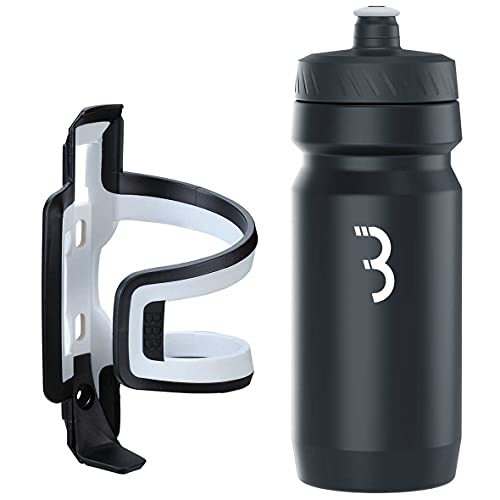 BBB Cycling Flaschenhalter Fahrrad Combo Fueltank Wasserflasche BBC-40C, Schwarz-Weiß/Schwarz, 550 ml von BBB