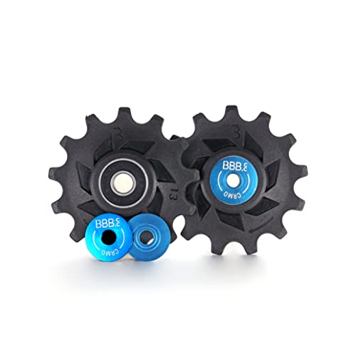 BBB Cycling Schaltrollen 13-Zähne Derailleur Pulley Hinten 12-Fach Jockey-Räder Roller Shimano Kompatibel für Rennrad Urban MTB Bicycle RollerBoys 13T BDP-09, Schwarz von BBB